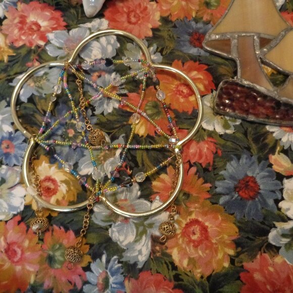 RETRO COUNTRY STYLE MUSHROOMS BEADS HANG NECKLACE CASE STENCILS FISH LEAVES LOY - Picture 4 of 13